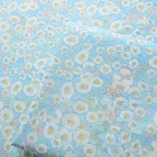 140x50cm Camellia Handmade DIY Clothing Cotton Fabric, Cartoon Skirt Floral Baby Childrens Cloth