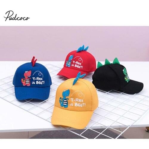 2019 Brand Summer Child Dinosaur Baseball Cap Adjustable Boy Girl Snapback Sun Hat Fashion Cartoon Cute Hat