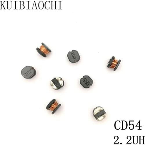 50pcs/LOT SMD Power Inductor CD54 2.2UH 2R2 5.8*5.2*4.5MM Unshielded winding inductor
