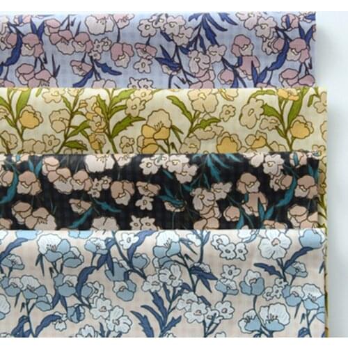 50x145CM 100% Cotton Floral Printed Thin Fabric Handmade Patchwork Sewing for Clothes Quilting Dolls Home Decor Cloth DIY Materi