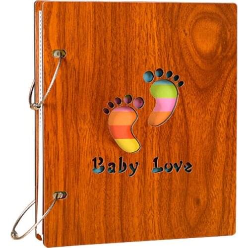 Baby Family Recording Album Wooden Childrens Commemorative Album