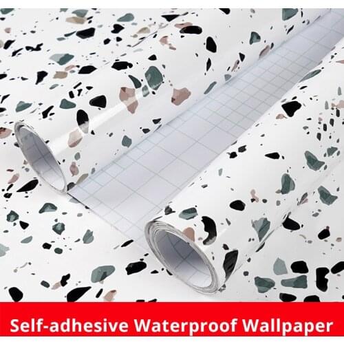 DIY Wall Stickers Marble Kitchen Countertops Waterproof Granite Stickers BathroomTiles Self-Adhesive Wallpaper Room Decoration