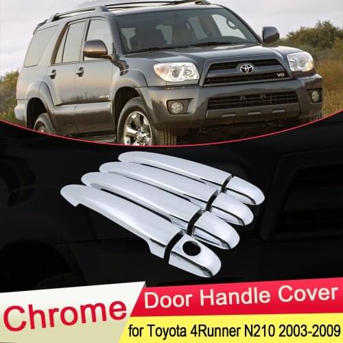 For Toyota 4Runner Hilux Surf N210 2003 2004 2005 2006 2007 2008 2009 Chrome Door Handle Cover Trim Set Car Styling Accessories