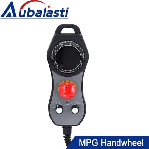 Aubalasti CNC Pulse Generator 6Axis MPG Pendant Handwheel 5V for 5V Manual Pulse Generator