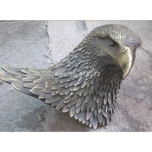 Bi00973 China classical Bronze statue true to life eagle