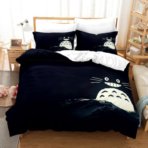 Anime My Neighbor Totoro Picture Bedding Duvet Cover Pillow Case Bedding Set Gifts For Boys And Girls Marlyn Monroe Bedroom Set
