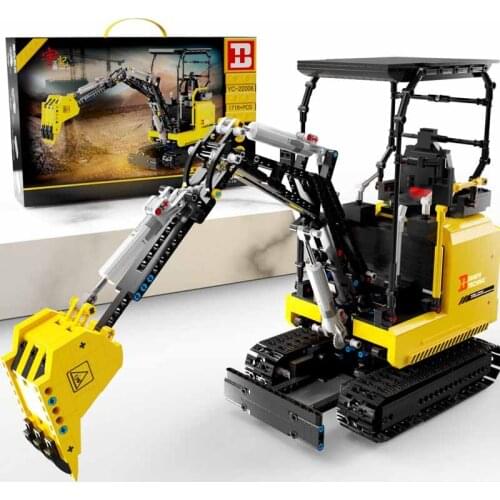 RC Big Excavator Building Blocks City Engineering Remote Control Bulldozer Brick Forklift Truck MOC Toys For Kids Birthday Gifts