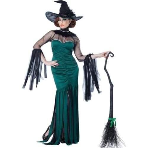 Halloween Adult Women Carnival Party Devil Witch Costume Day of the Dead Evil Elve Vampire Stage Performance Fancy Dress