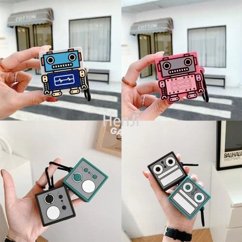 Cartoons 3D Cute Robot Earphone Case for Samsung Galaxy Buds Live Wireless Bluetooth Soft Cover for Buds Pro 2021