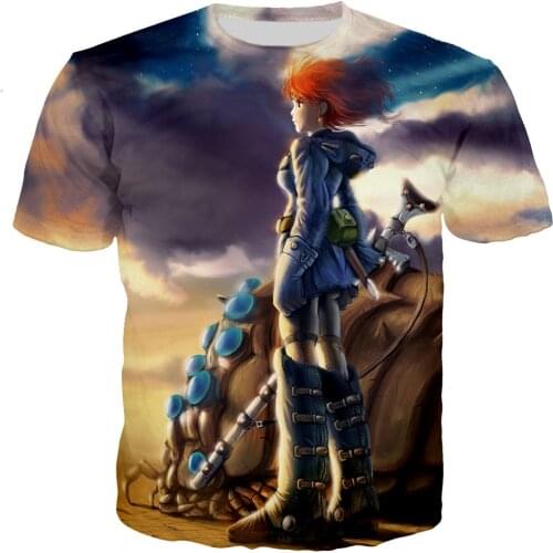 Men/women Summer New Hot Anime Nausicaa of the Valley of the Wind 3D Print T-shirt Cool Casual Style Streetwear Tee Shirts