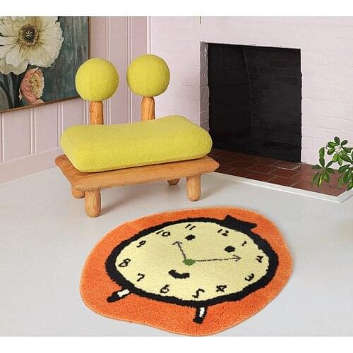 Soft Clock Bedroom Mat Fluffy Bathroom Bath Tub Side Carpet Rug Function Entrance Anti Slip Floor Pad Aesthetic Home Room Decor