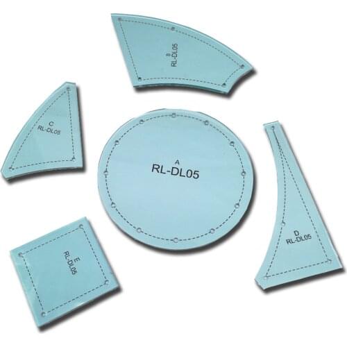 Patchwork ruler dresden plate template set for domestic sewing machine parts 1set= 5pcs #RL-DL05