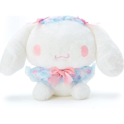 New Kawaii Anime Cherry blossoms White Dog Plush Kids Stuffed Toys For Children Gifts Big 43CM