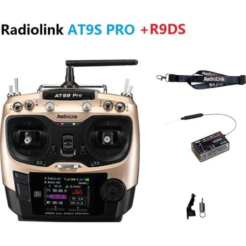 Original RadioLink AT9S Remote Control 2.4GHz ISM RADIO Transmitter & R9DS Receiver For RC Drone Boat Multicopter
