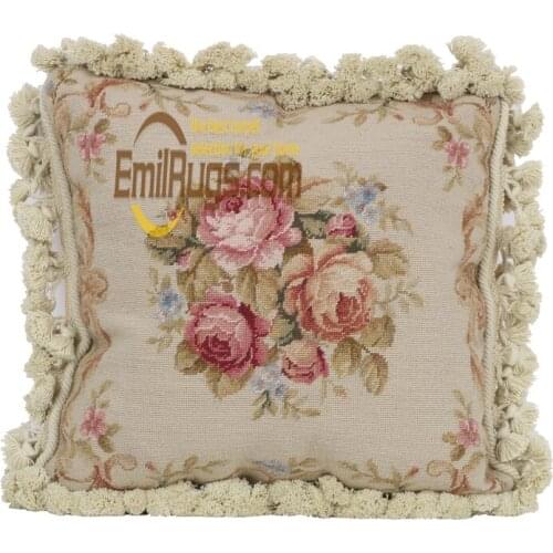 Outdoor 15K mesh handmade cuhsions embroidery lace pillow vintage pastoral luxury garden pillow covers
