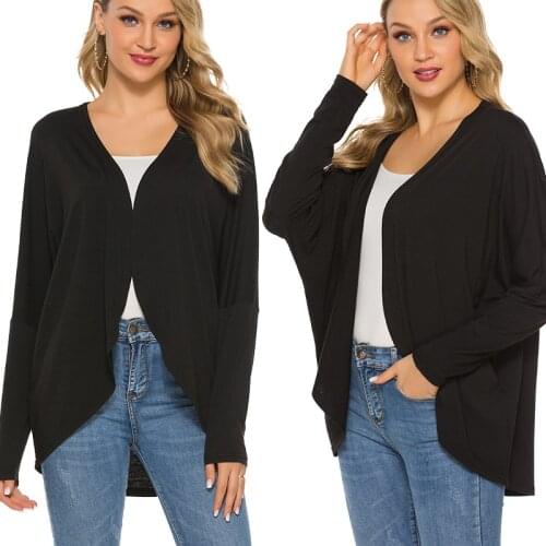 Casual Sweater Women Pure Long Sleeve Cardigan Coat 2020 Autumn Knitted Jumper Cardigan Plus Size Outerwear Womens Tops