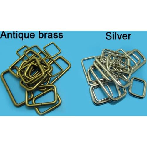 2pcs Metal Wire Rectangle Ring Belt Bag Loops Buckle For Backpacks Bag Strapping 20mm 25mm 32mm 38mm 50mm