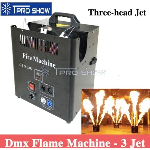 Dmx Fire Machine Stage Equipment Special Effect 3 Heads Jet Flame Projector Dmx Control Spray Triple Flame For Disco DJ Bar Show