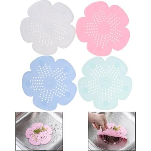 Silicone Mesh Kitchen Drains Sink Strainers Filter Sewer Hair Colanders Bathroom Clean Tool Floor Sieve Drain Filter Mat Gadgets
