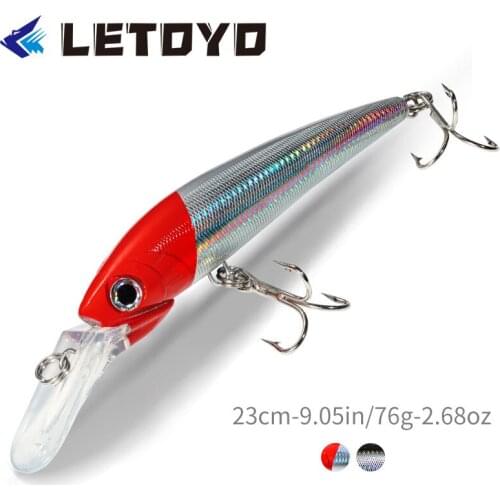 Super strength big minnow fishing lure 23cm/76g Trolling bait boat fishing iron plate bait horse mackerel whopper plopper