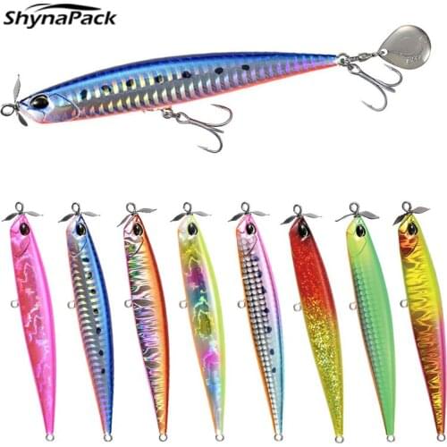 Topwater Pencil Fishing Lure 11cm 27G Popper Floating Artificial Hard Bait Strong Treble Hooks jerkbait sea Fishing accessories