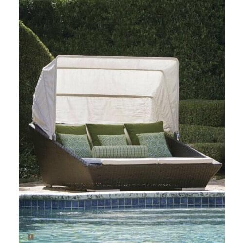 Trade Assurance Best selling outdoor rattan wicker round shape dimensions sun lounger