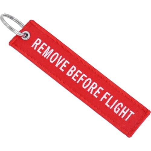 Remove Before Flight Key Chain Embroidery Key Ring Key Finder For Cars Aviation Tag Key Chain Small Business Gift