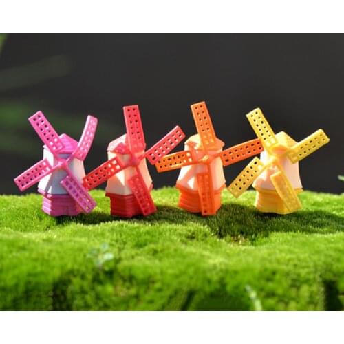 ZOCDOU 2 Pieces Windmill Netherlands Windmills China Model Pattern House Room Home Small Statue Figurine Crafts Decoration Gift