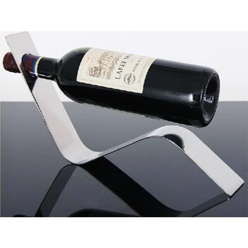 Magic Wine Hanging Wine Holders For Bar Decor Bracket Creative Bottle Holder Stainless Rack Bar Wedding Whiskey Stone Silk Rope