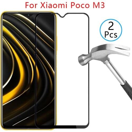 9d screen protector tempered glass case for xiaomi poco m3 cover on pocom3 m 3 3m poco3m protective phone coque bag xiomi xaomi