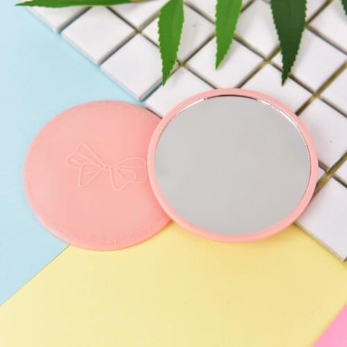 1pcs Cute Portable One Sided Mini Pocket Makeup Mirror Cosmetic Compact Metal Mirrors Color Random Dia 7cm Color Randomly
