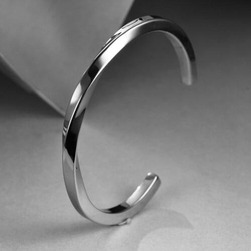 10pcs/Lot Fashion Stainless Steel Bangle for Men Women Twisted Cuff Bracelet Unisex Casual Pulseira Gents Jewelry 60mm