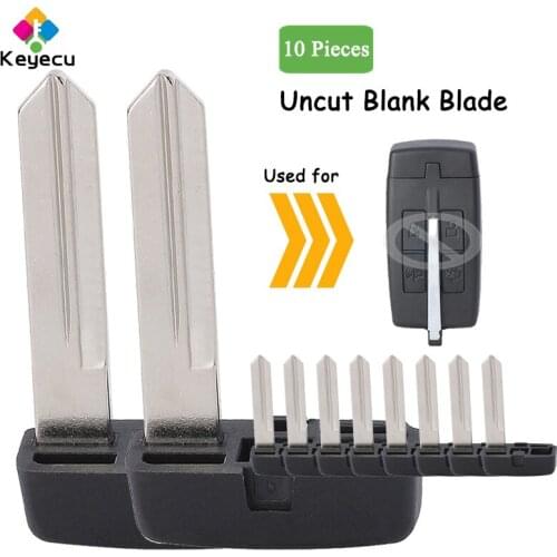KEYECU 10 Pieces Smart Prox Insert Emergency Key Blank Blade - FOB for Ford Taurus 2009- 2012, for Lincoln MKS MKT, M3N5WY8406