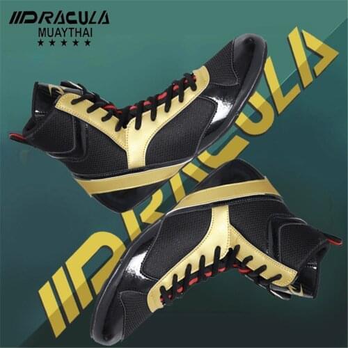 2021New Professional Boxing Shoes Martial Arts Wrestling Shoes For Men Women Light Weight Black Silver Training Boots Sneakers