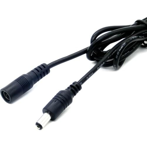 5pcs/lot 5.5*2.1/5.5x2.1DC Extended Line DC Power Plug Extension Cable 5.5*2.1 Male And Female Head To Insert 12V 2A 0.5m-10m