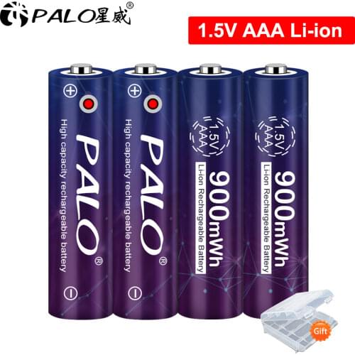 PALO New AAA Battery 900mwh 1.5 V Li-ion AAA rechargeable battery for Battery Remote Control Toy Battery Light Battery