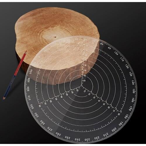 Woodworking Compass Ruler Stationery Art Materale Round Center Finder Tool Translucent Acrylic Circles Diameter Template