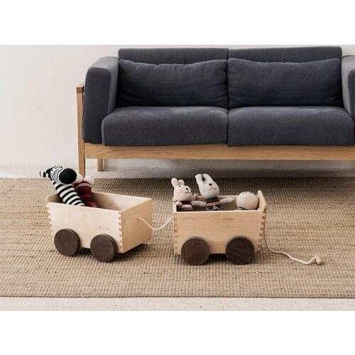 Primary Childrens Series Dudu Car Childrens Storage Box White Maple Black Walnut