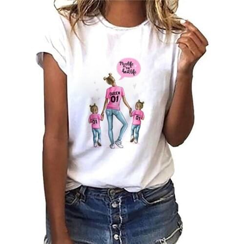 Super Mama T Shirt Fashion Womens T-shirt Harajuku Cool Girl T-shirt Top Harajuku Tshirt 2021 New Womens T-shirt Retro