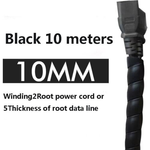 Hot 10M Line Protective Sleeve Spiral Wire Organizer Wrap Tube Flame Retardant Cable Sleeve Casing Cable Sleeves Winding Pipe