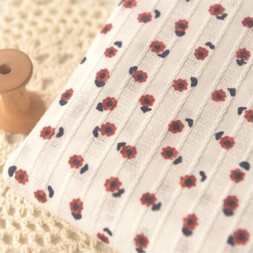 Yarn Dyed Cotton Fabric Printed Retro Floral Cloth For Shirt Dress Clothing Material