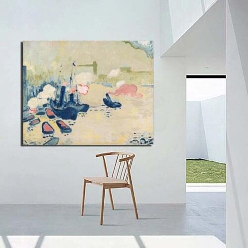 Andre Derain Ship Scene Wall Art Canvas Painting Posters Prints Modern Painting Wall Picture For Living Room Home Decor Artwork