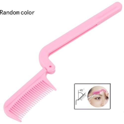 Cosmetic Makeup Foldable Eyebrow Comb Tool (Random Color)