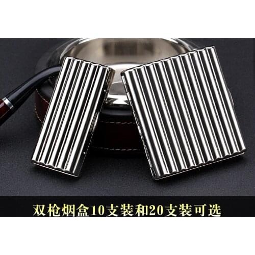 Creative personality of ultra-thin stainless steel metal copper cigarette case cigarette smoke box boy fixture cigarettes boxes