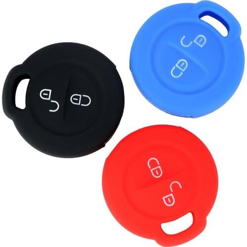 LEEPEE Silicone Car Key Protector Car-styling For Benz Smart For Volkswagen Polo 2 Buttons Car Key Cover Key Case for Car