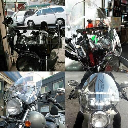 Motorcycle Windshield Windscreen For Kawasaki Vulcan 500 800 1600 2000 S 650 With 7/8" And 1" Handlebars