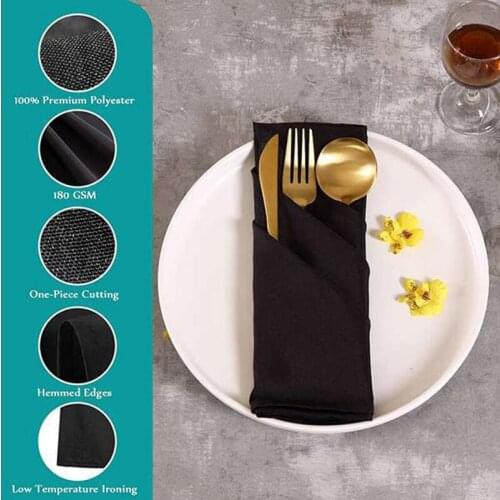 MLGB 12 Pcs Cloth Napkins Dinner Towel Cloth Soft Washable and Reusable Napkin for Restaurant Wedding Hotel Dinner Party