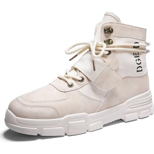 New mens shoes trend winter high-top canvas casual shoes Korean version trend all-match net red mens sneakers