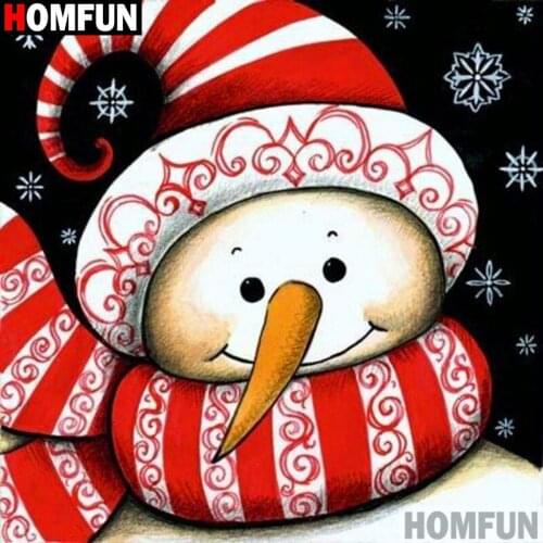 HOMFUN Full Square/Round Drill 5D DIY Diamond Painting "Cartoon snowman" Embroidery Cross Stitch 5D Home Decor A07562