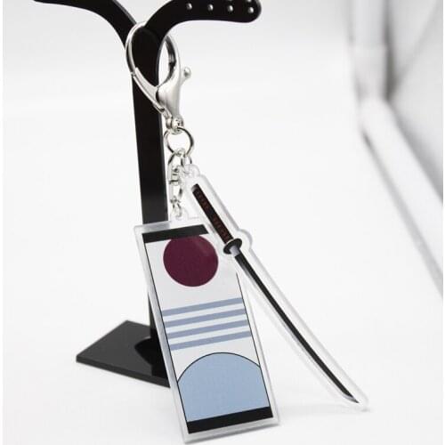 New Japanese Anime Demon Killer Knife Kitchen Door Tanjiro Acrylic Earrings Keychain Mens Womens Chemical Jewelry Accessories